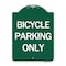 Signmission Designer Series Sign-Bicycle Parking Only, Green & White Aluminum Sign, 18" x 24", GW-1824-24318 A-DES-GW-1824-24318 - alternate 1